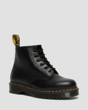 Dr Martens 101 Bex Smooth Leather Men Ankle Boots Black | 27GPSFAEV