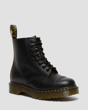 Dr Martens 1460 Bex Made in England Toe Cap Women Ankle Boots Black | 09KEPSDTU