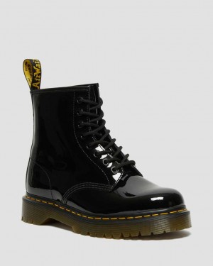 Dr Martens 1460 Bex Patent Leather Men Ankle Boots Black | 10HMIVKEN