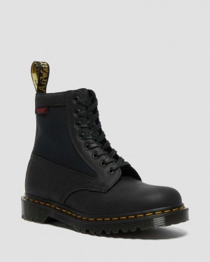 Dr Martens 1460 Panel Made in England Leather Women Ankle Boots Black | 83PUGJAQN