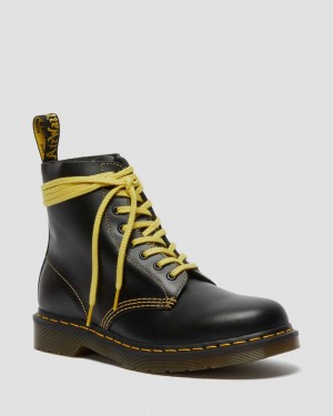 Dr Martens 1460 Pascal Atlas Leather Men Lace Up Boots Dark Grey | 29QBHPSOJ