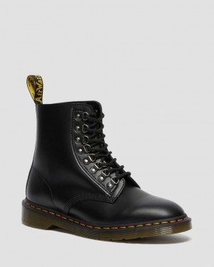 Dr Martens 1460 Pascal Verso Smooth Leather Women Ankle Boots Black | 68ESLFVIJ