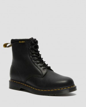 Dr Martens 1460 Pascal Warmwair Leather Men Lace Up Boots Black | 90MINUTDQ