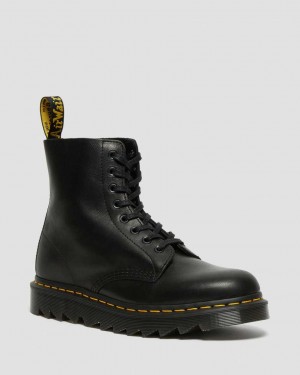 Dr Martens 1460 Pascal Ziggy Leather Men Ankle Boots Black | 91WEMCYZF