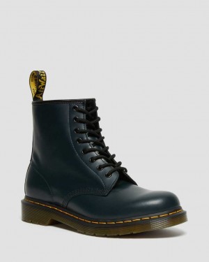 Dr Martens 1460 Smooth Leather Women Lace Up Boots Navy | 51CPBFVQG