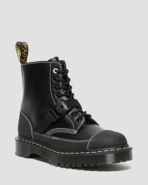 Dr Martens 1460 Tech Made in England Leather Men Ankle Boots Black | 61CLFHJAO