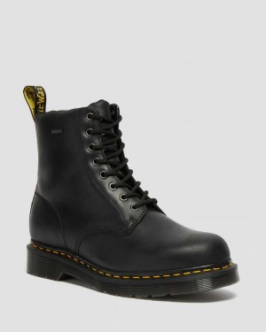 Dr Martens 1460 Waterproof Men Lace Up Boots Black | 74ATEYWVP