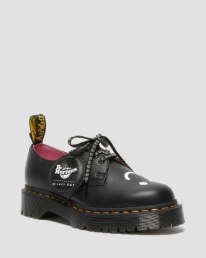 Dr Martens 1461 Bex Lazy Oaf Leather Women Oxfords Shoes Black | 75DIHGQMR