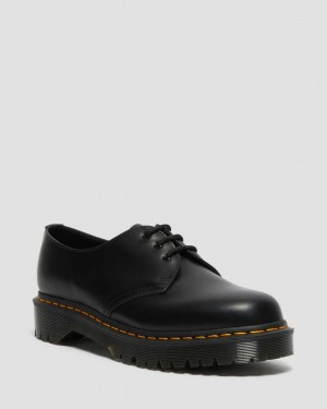 Dr Martens 1461 Bex Smooth Leather Men Oxfords Shoes Black | 47XRUNWFY