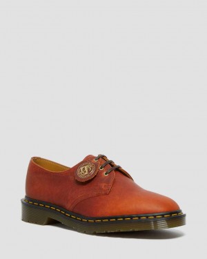 Dr Martens 1461 Made in England Classic Oil Leather Women Oxfords Shoes Brown | 60HQUKIXS