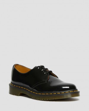 Dr Martens 1461 Patent Leather Women Oxfords Shoes Black | 82VLJNGTQ