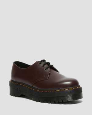 Dr Martens 1461 Smooth Leather Men Oxfords Shoes Burgundy | 32OAXUPYR