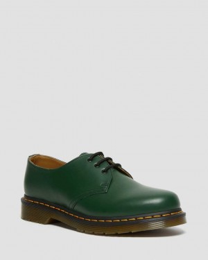 Dr Martens 1461 Smooth Leather Women Oxfords Shoes Green | 96ZOBNWGS