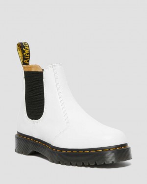 Dr Martens 2976 Bex Smooth Leather Men Ankle Boots White | 53NFEBMOI