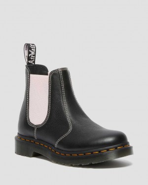 Dr Martens 2976 Contrast Leather Women Chelsea Boots Black | 24VTACYDK