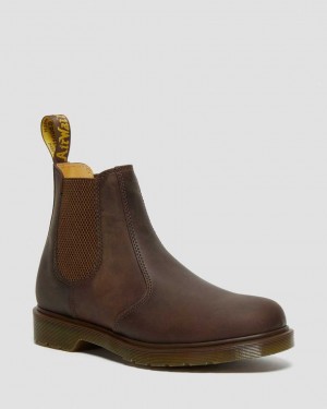 Dr Martens 2976 Crazy Horse Leather Men Ankle Boots Brown | 63UWTILKG