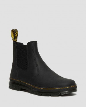 Dr Martens 2976 Leather Casual Men Chelsea Boots Black | 42KVPATCW