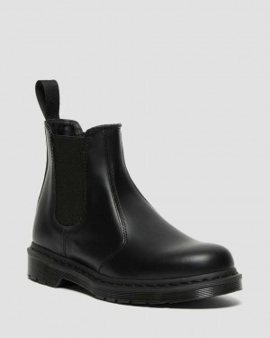 Dr Martens 2976 Mono Smooth Leather Men Ankle Boots Black | 28HZPBMEI