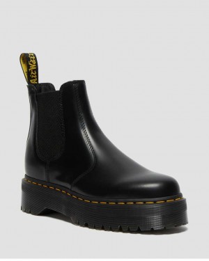 Dr Martens 2976 Polished Smooth Platform Women Ankle Boots Black | 97OEJCGXQ