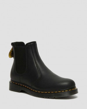 Dr Martens 2976 Warmwair Leather Women Ankle Boots Black | 69OGBDSLJ