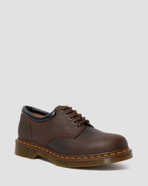 Dr Martens 8053 Crazy Horse Leather Men Oxfords Shoes Brown | 78CLMRYSJ