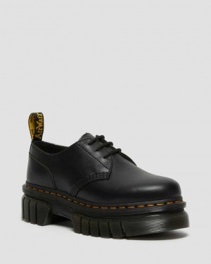 Dr Martens Audrick Nappa Leather Men Oxfords Shoes Black | 98NALUYDB