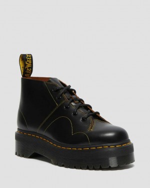 Dr Martens Church Platform Monkey Women Ankle Boots Black | 15QNDEBOT