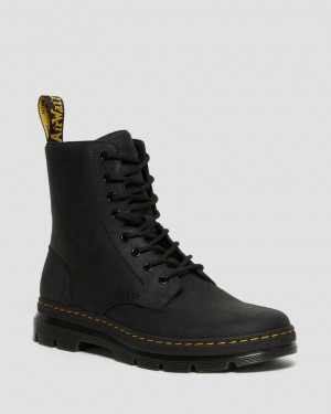 Dr Martens Combs Leather Women Ankle Boots Black | 85FMGQYRU