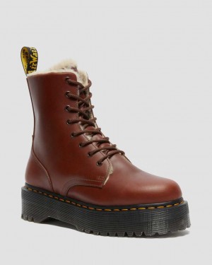 Dr Martens Jadon Faux Fur Lined Men Ankle Boots Brown | 26ZBISJVN