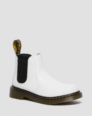 Dr Martens Junior 2976 Leather Kids' Chelsea Boots White | 52ZYXOJFC