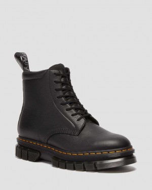 Dr Martens Rikard Lunar Leather Women Ankle Boots Black | 14EJWYKFN