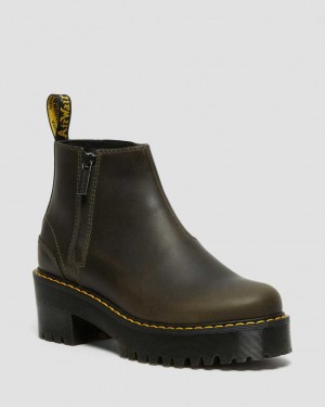 Dr Martens Rometty Leather Women Chelsea Boots Brown | 57SBLVTIF