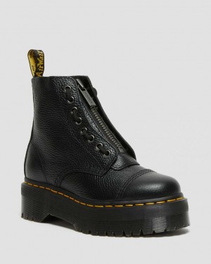 Dr Martens Sinclair Milled Nappa Leather Women Ankle Boots Black | 78NFXLMHG