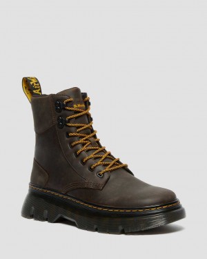 Dr Martens Tarik Crazy Horse Leather Men Ankle Boots Dark Brown | 26AOZPSTX