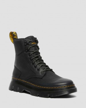 Dr Martens Tarik Wyoming Leather Men Lace Up Boots Black | 04SVEIAXN