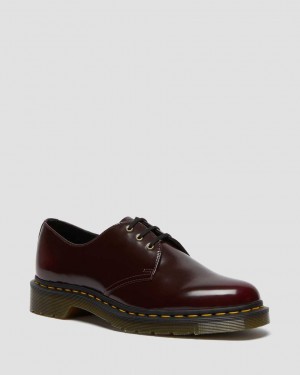 Dr Martens Vegan 1461 Women Oxfords Shoes Cherry Red | 01ZVXTNYQ