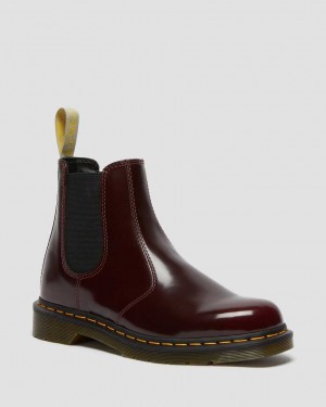 Dr Martens Vegan 2976 Men Ankle Boots Cherry Red | 34NAVQXOP