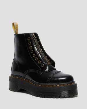 Dr Martens Vegan Sinclair Zip Up Women Boots Black | 68DVLHNXW