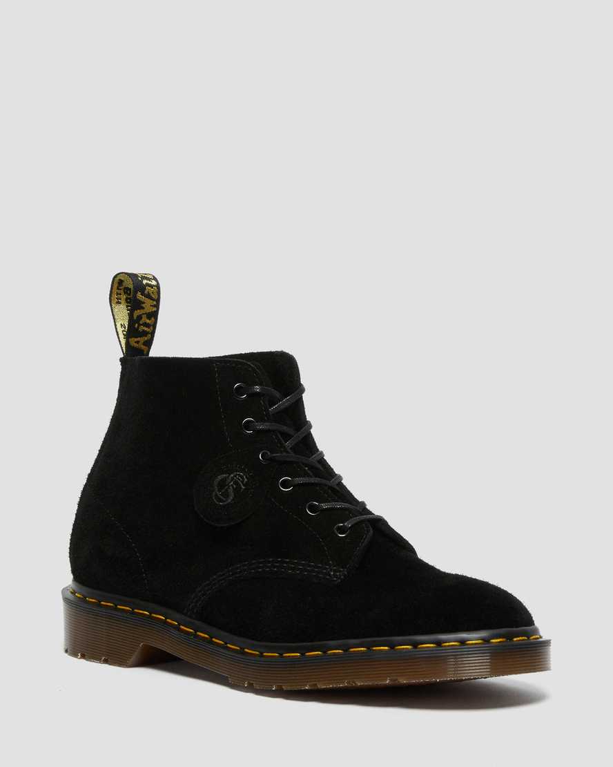 Dr Martens 101 Suede Men Ankle Boots Black | 42QMXZGHI