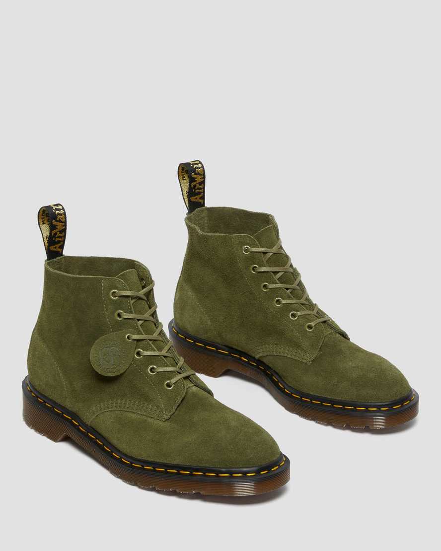 Dr Martens 101 Suede Men Ankle Boots Green | 20HSUFOZT