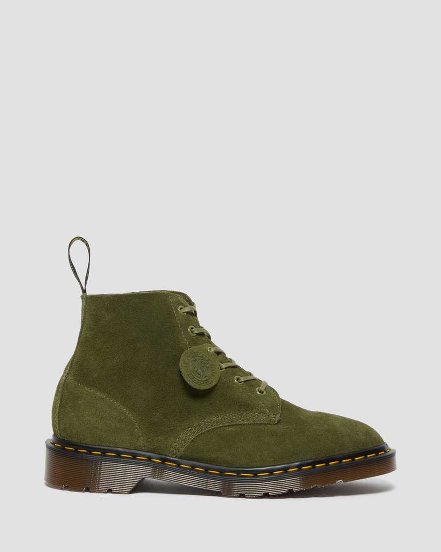 Dr Martens 101 Suede Men Ankle Boots Green | 20HSUFOZT