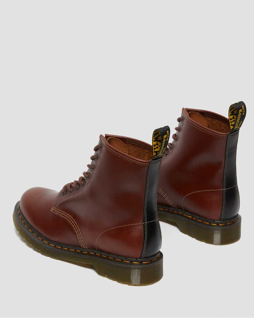 Dr Martens 1460 Abruzzo Leather Men Lace Up Boots Brown Black | 14LWDRFSU