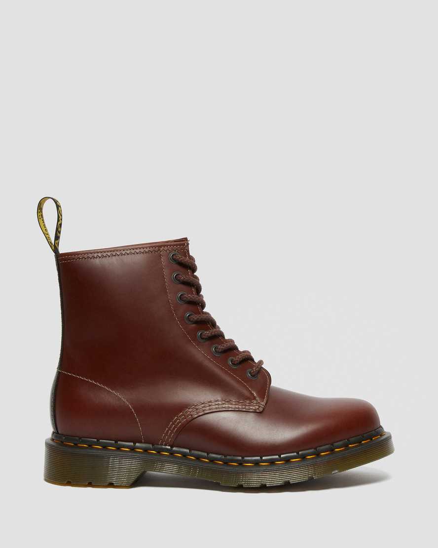 Dr Martens 1460 Abruzzo Leather Men Lace Up Boots Brown Black | 14LWDRFSU