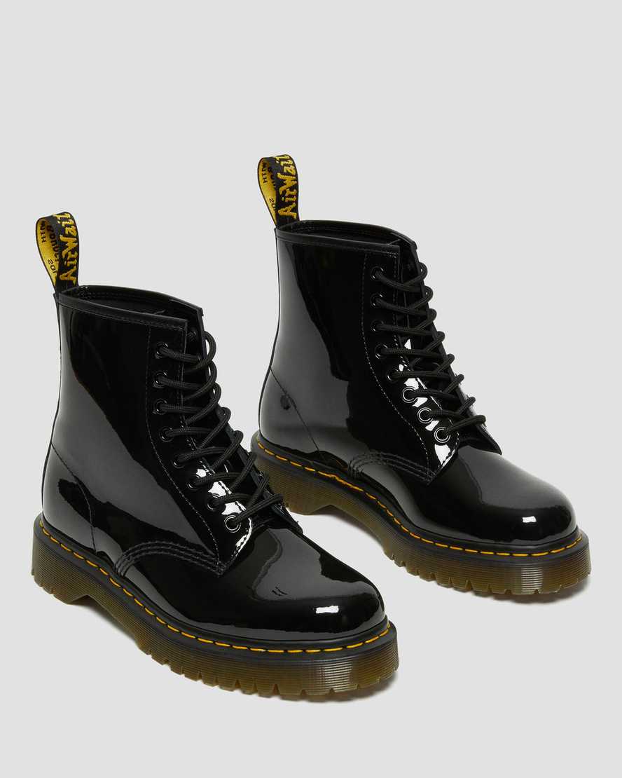 Dr Martens 1460 Bex Patent Leather Men Ankle Boots Black | 10HMIVKEN