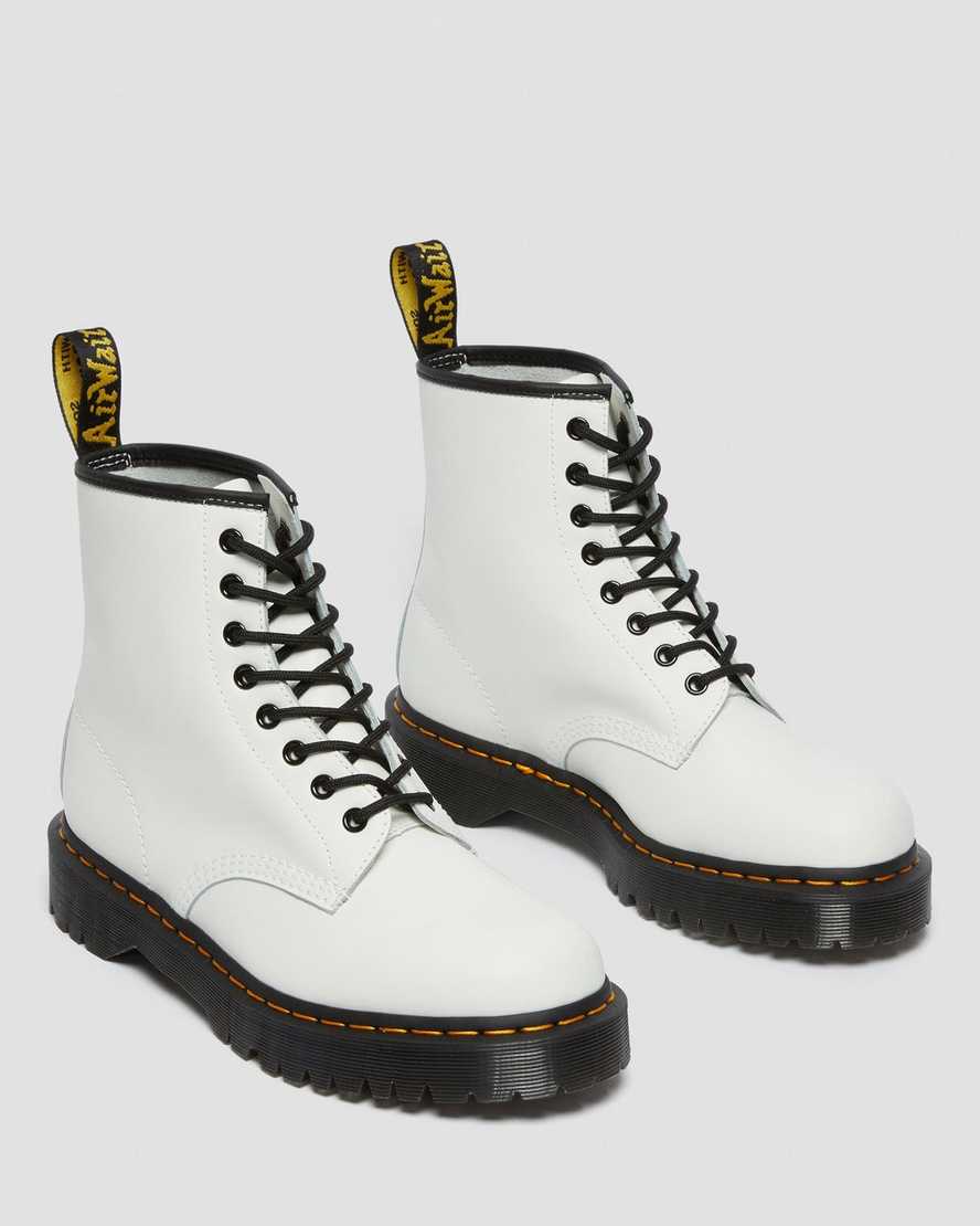 Dr Martens 1460 Bex Smooth Leather Men Ankle Boots White | 02NSAUXOE