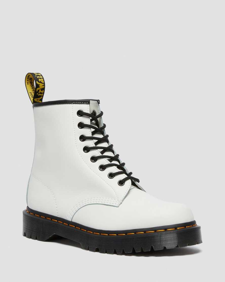 Dr Martens 1460 Bex Smooth Leather Men Lace Up Boots White | 58OPKQZVL