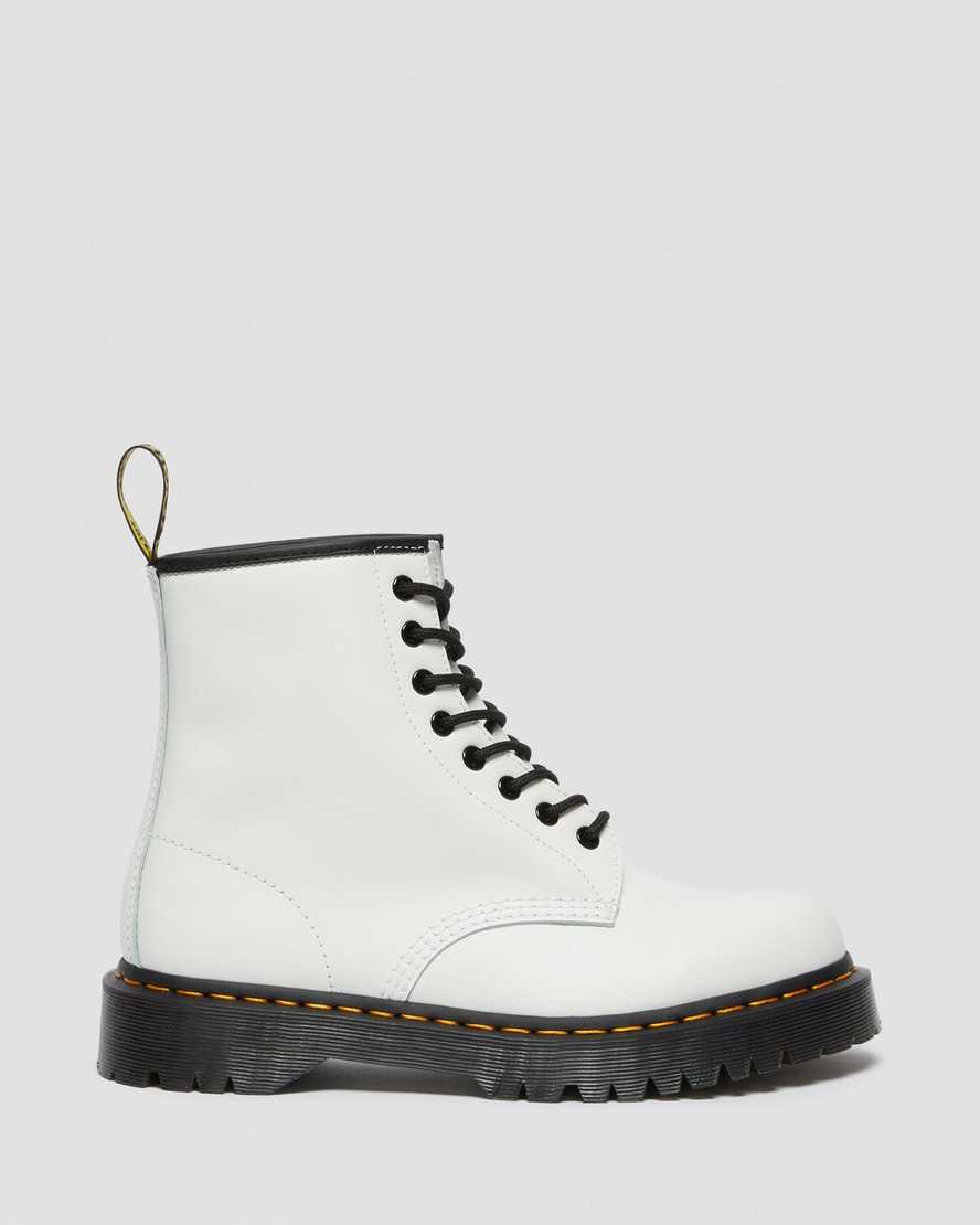 Dr Martens 1460 Bex Smooth Leather Men Lace Up Boots White | 58OPKQZVL