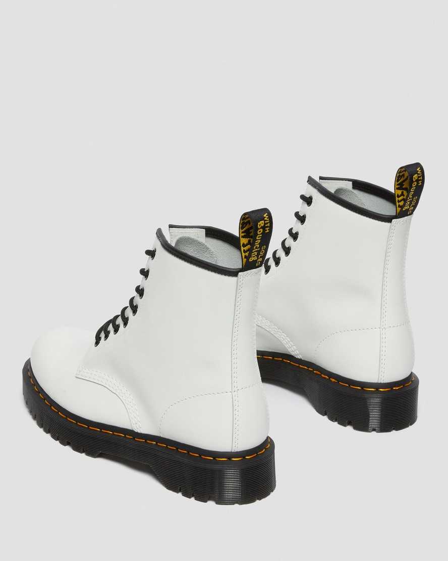 Dr Martens 1460 Bex Smooth Leather Men Lace Up Boots White | 58OPKQZVL