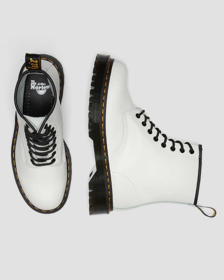 Dr Martens 1460 Bex Smooth Leather Men Lace Up Boots White | 58OPKQZVL