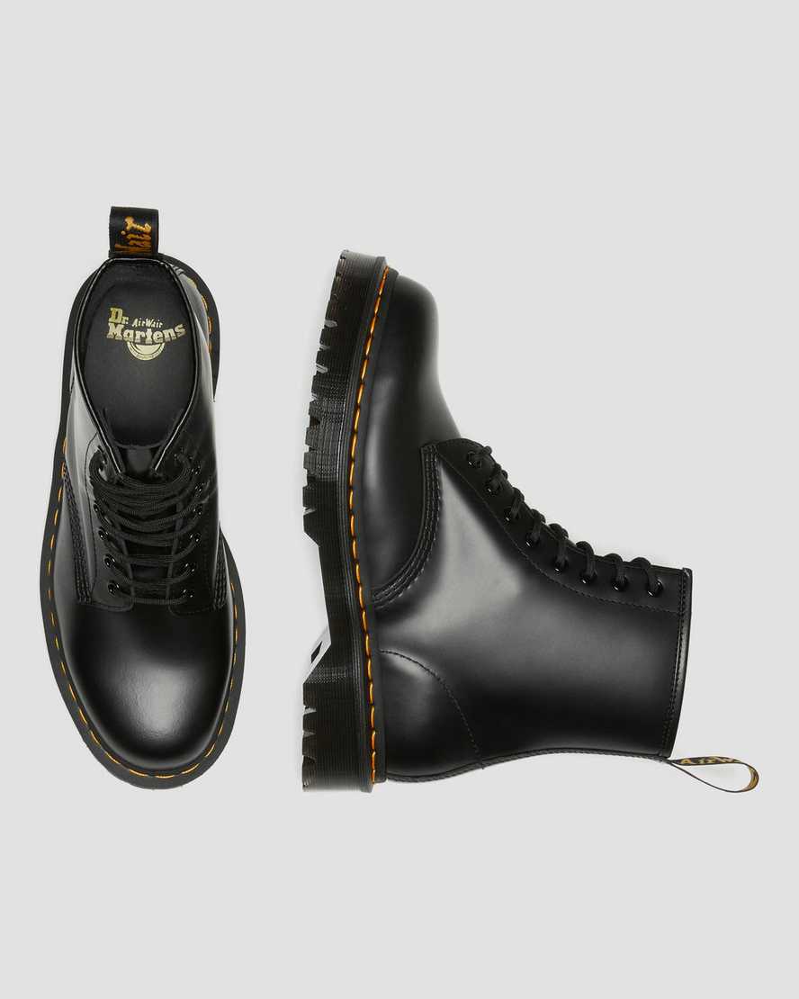 Dr Martens 1460 Bex Smooth Leather Men Lace Up Boots Black | 64TESOFAN